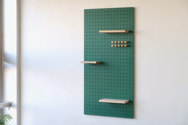 Pegboard 48x48 cmv- Modular Storage based on Wall Shelf - Wood Shelf for your Home - Green