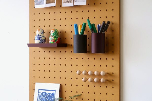 Pegboard 96x48 cm - decoration of the living room and bedroom - Yellow