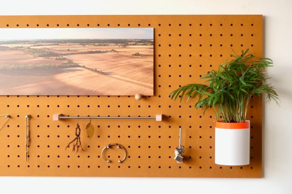 Pegboard 96x48 cm - decoration of the living room and bedroom - Yellow